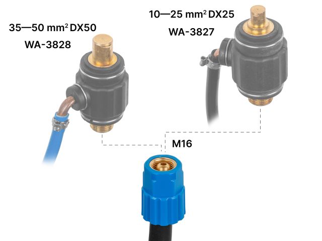 Горелка сварочная TIG WGT-26V (4м, 250А, разъем M16x1.5, вентиль) SOLARIS
