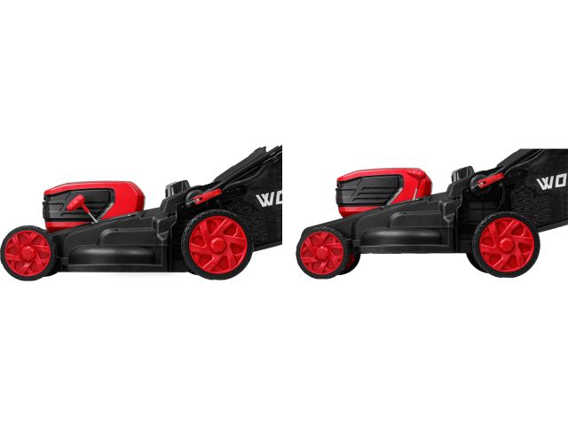 Газонокосилка аккум. WORTEX CLM 4536-4 в кор. XLT SET БЕСЩЁТ.ДВИГ., САМОХОД., 18В+18В, 2х6Ач, компл.