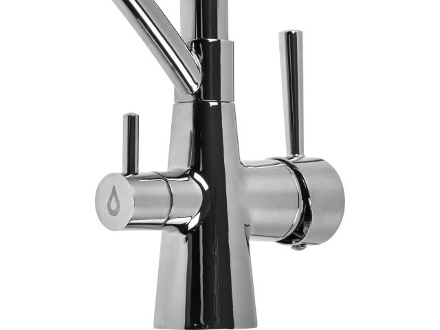 Смеситель для кухни (Lt) D35, серия LUX с краном для пит. воды хром AV Engineering