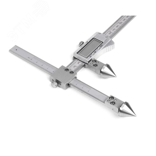 Штангенциркуль специальный ШЦЦСЦ-2 20-300-0,01 (для изм. расст. м/у центрами отверстий с конич. изм. вставками и подвижной изм. губ.) с поверкой