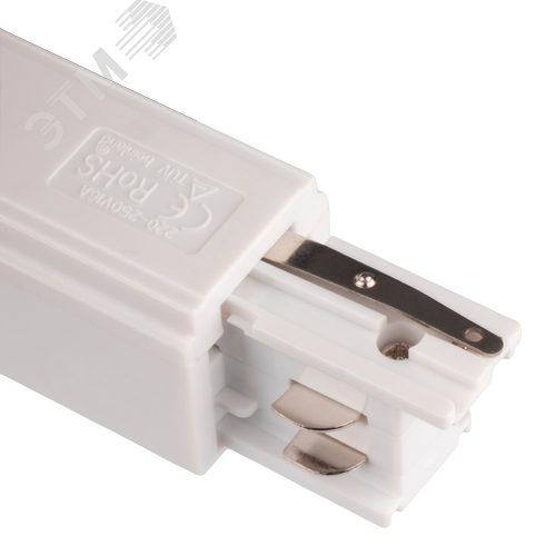 Коннектор белый левый сетевой для 3Ф шинопровода PRO+ 3P PTR EC-WH Left Jazzway