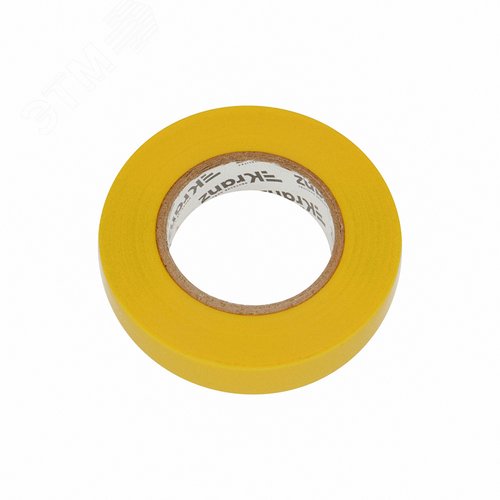 Изолента ПВХ KRANZ 0.13х15 мм, 25 м, желтая
