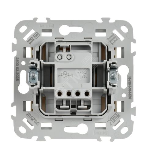 FLITE Выключатель 1-клавишный с индикацией 10А ВС11-1-1-ФлСл сливочный