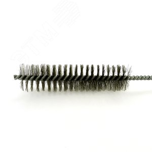 Щетка ерш Д25x100x300 с хв-м + кольцо, ворс гофр сталь 0,20 очистка котлов теплообменников дымоходов труб отверстий (14-022)