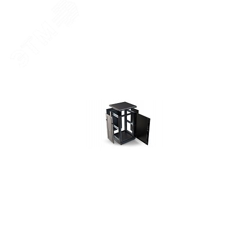Шкаф телекоммуникационный напольный 18U 800x800 ШТ-НП-М-18U-800-800-М-Ч, передняя дверь металл, черный