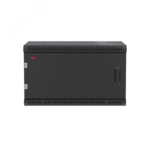 Шкаф телекоммуникационный настенный разборный черный 6U 600x650 ШТ-НСр-6U-600-650-М-Ч дверь металл