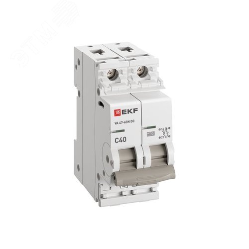 Автоматический выключатель ВА 47-63N DC 2P 40А (C) 6kA PROXIMA EKF