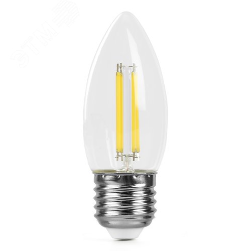 Лампа светодиодная LED 8вт Е27 теплый свеча FILAMENT .PRO