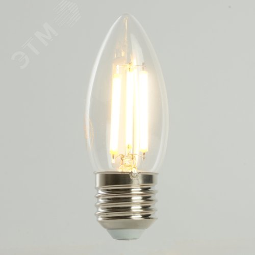 Лампа светодиодная LED 8вт Е27 теплый свеча FILAMENT .PRO
