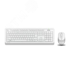 Комплект клавиатура + мышь беспроводная Fstyler FG1010, USB, multimedia, белый/серый