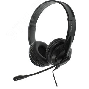 Гарнитура накладная HU-10, кабель 2м, USB,  черный