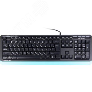 Клавиатура Fstyler FK10, USB, черный/синий