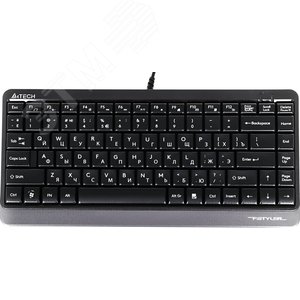 Клавиатура Fstyler FK11, USB, slim, черный/серый