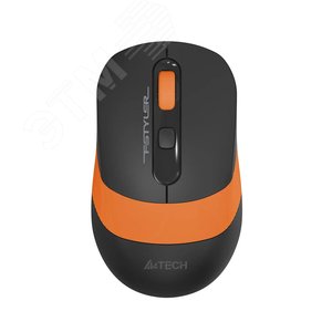 Мышь беспроводная Fstyler FG10, оптическая, USB, 2000dpi, 4 кнопки, черный/оранжевый
