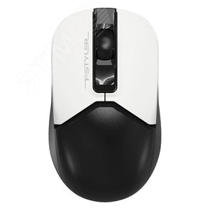 Мышь беспроводная Fstyler FG12S Panda, оптическая, USB, 3 кнопки, бесшумные кнопки, белый/черный