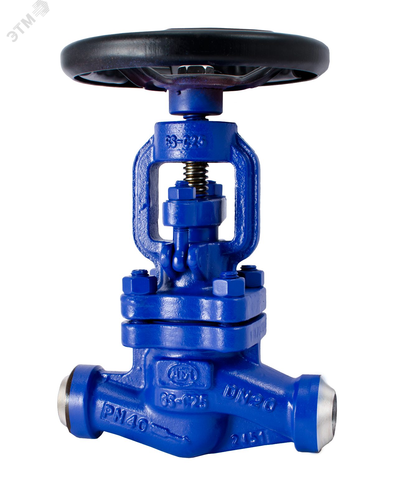 Клапан (Вентиль) запорный под приварку DN40 PN44 стальной