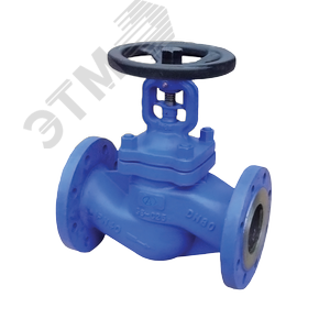 Клапан (Вентиль) запорный сильфонный фланцевый DN65 PN16 чугунный