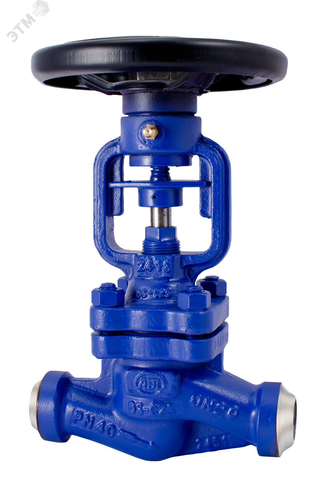 Клапан (Вентиль) запорный сильфонный под приварку DN15 PN40 стальной