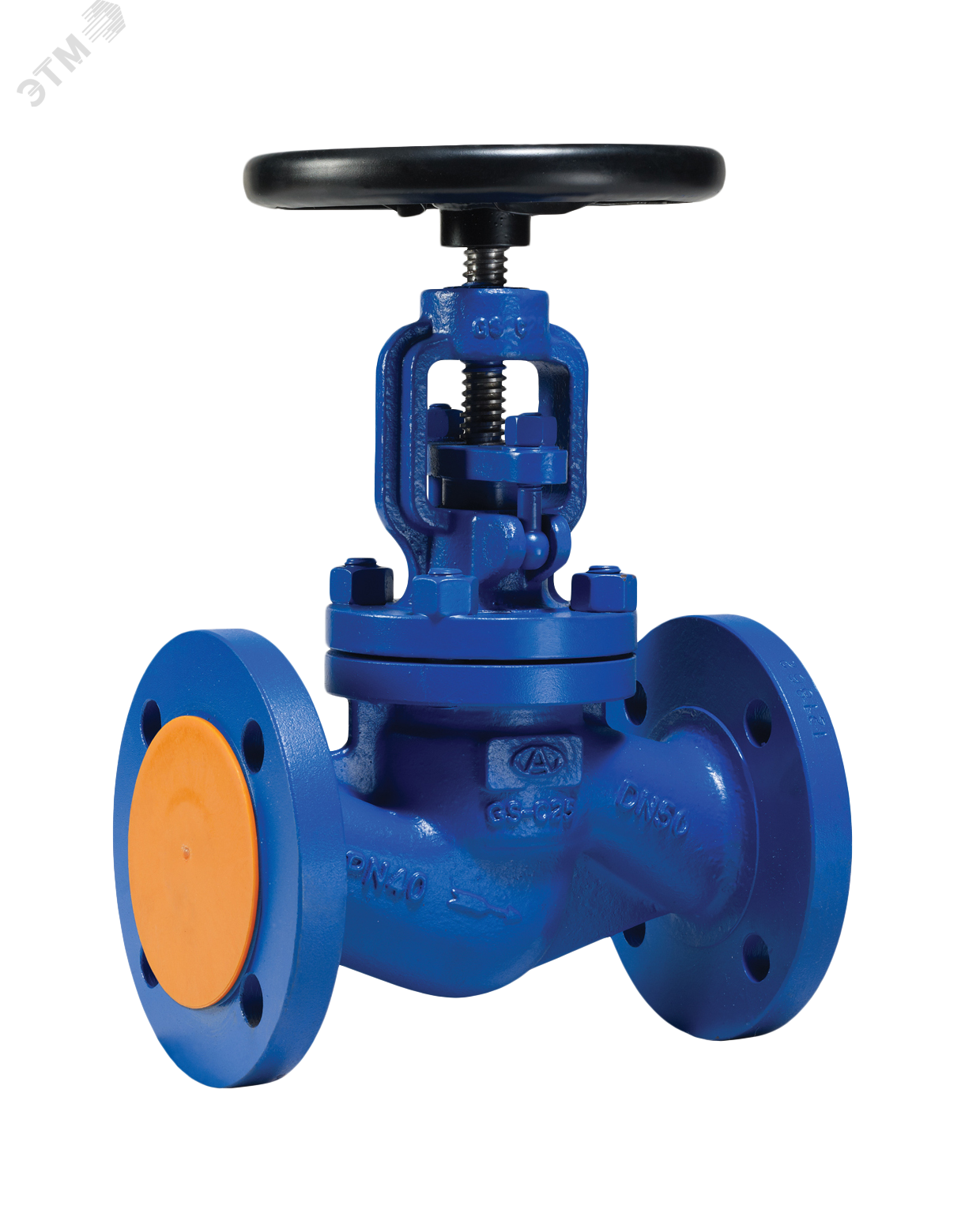 Клапан (Вентиль) запорный сальниковый фланцевый DN20 PN40 стальной
