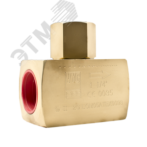 Обратный клапан V YC 179-01-8 DN 8 PN 200 Тмакс.град 200 резьба латунь/нерж