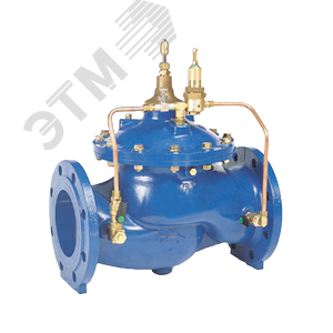 Клапан редукционный dn 50 pn16,ду50 kvs=32,0 рвых=1,0...6,0 бар ру 25 ф/ф tmax +220c, сталь 25л
