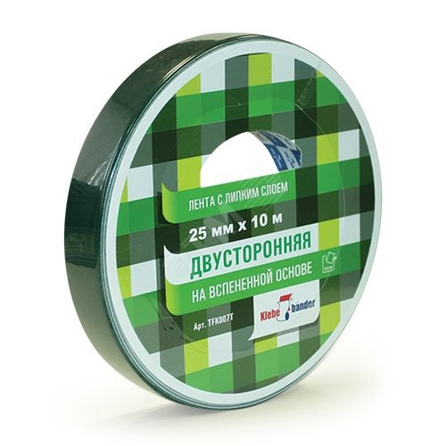 Двухсторонняя клейкая лента на вспененной основе 19мм х 25м Klebebander/8