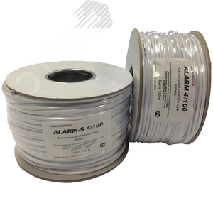 Кабель слаботочный экранированный ALARM 2x0.22 для систем сигнализации (100м)