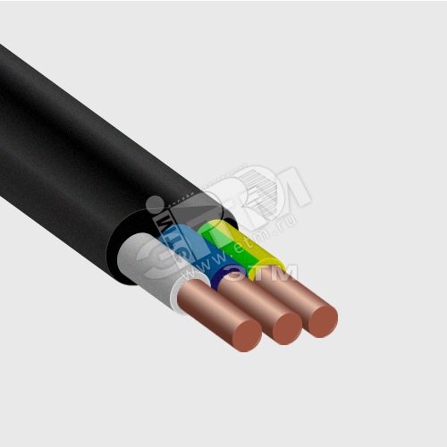 Кабель силовой ВВГнг(А) 3х1.5-0.660 плоский однопроволочный       ТРТС