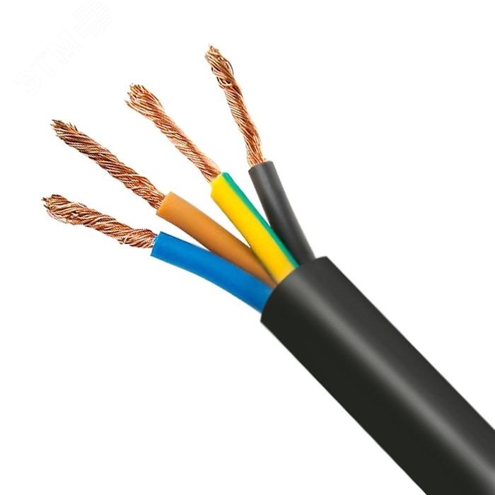 Провод ПВСнг(А)-LS 4х1  черный ТРТС