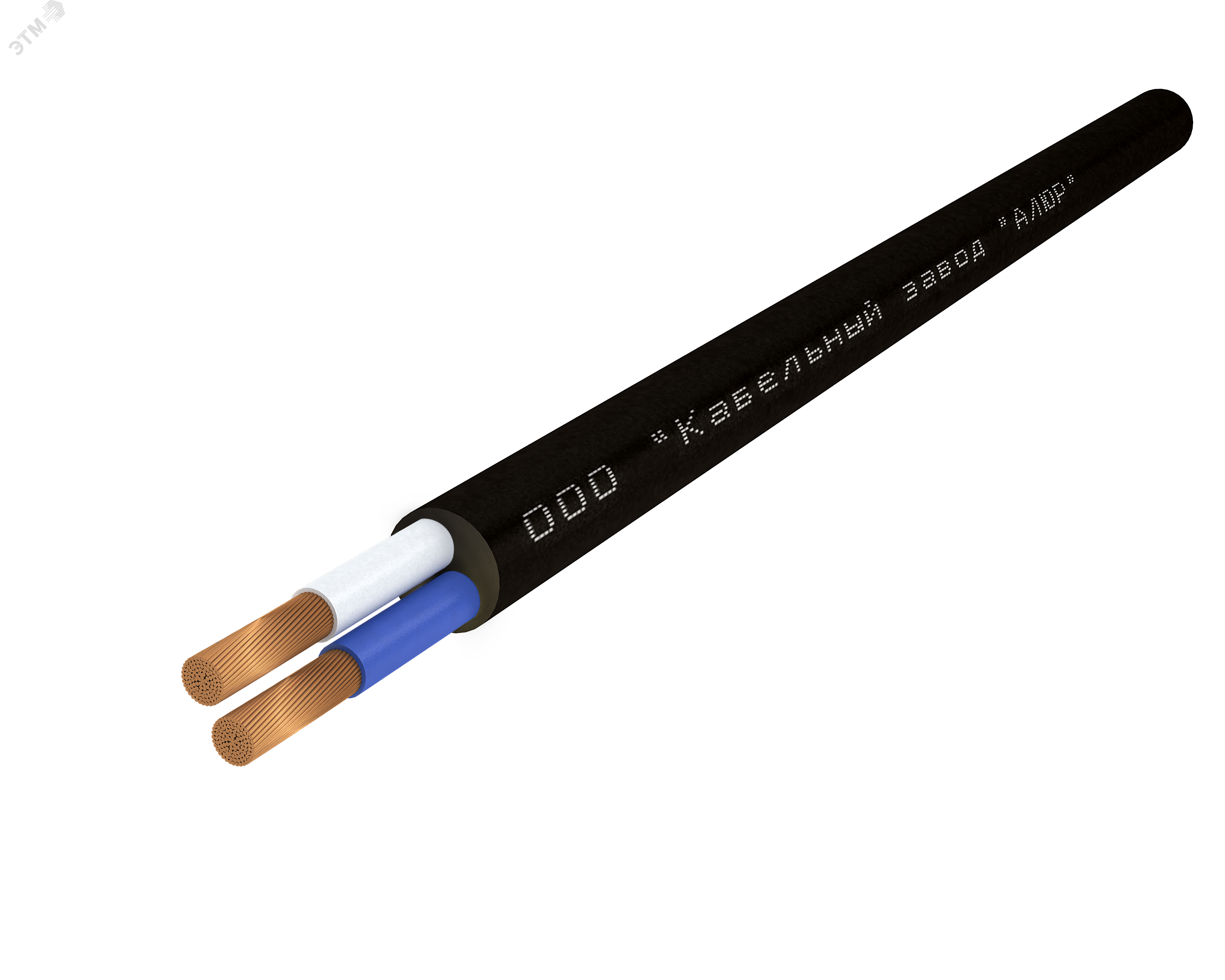 Провод ПВС 2х1.0-380/660 (Ч. бар)