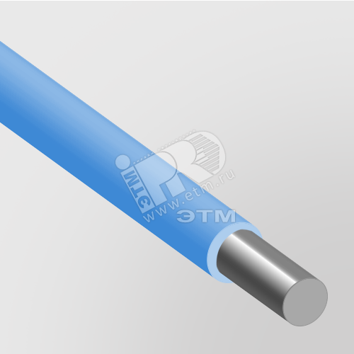 Провод силовой ПАВ 1х10г барабан голубой