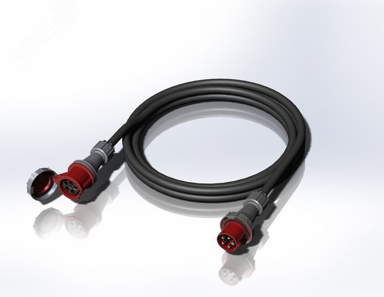 Удлинитель кабельный CEE63A/5P - CEE63A/5P IP67 XTREM H07RN-F 5G10 5м.