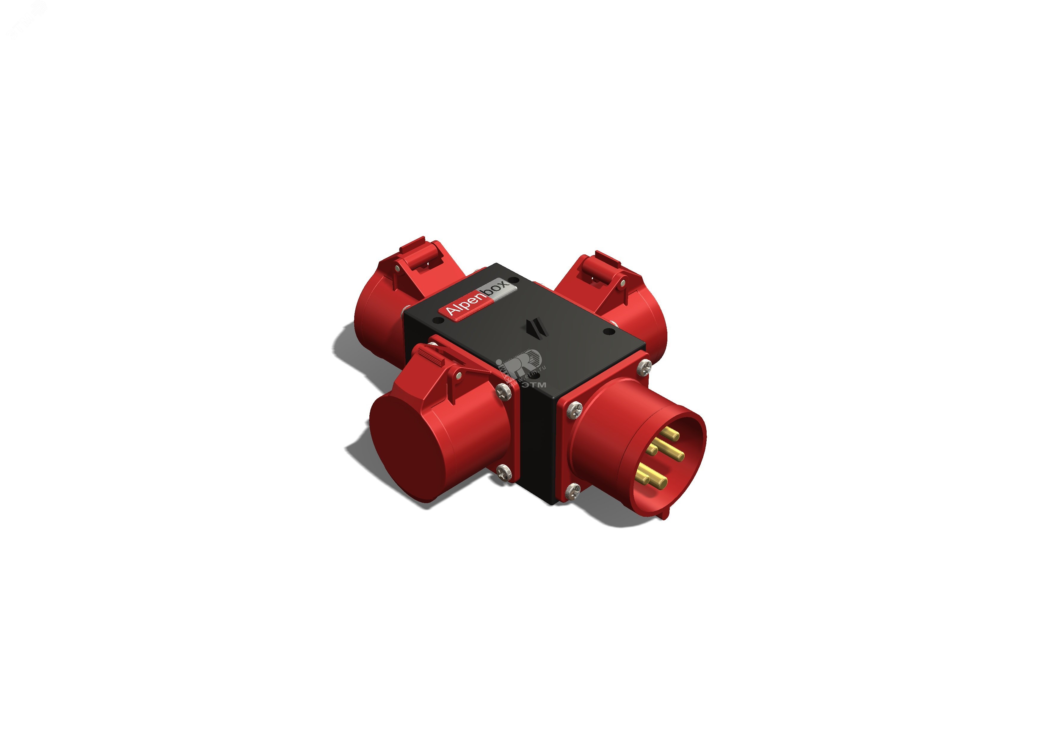 Устройство распределительное переносное пластик IP44 32A корпус 75х120х80 черный