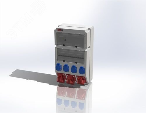 Устройство распределительное 00 настенное пластик IP44 63A корпус 297х504х177 серый