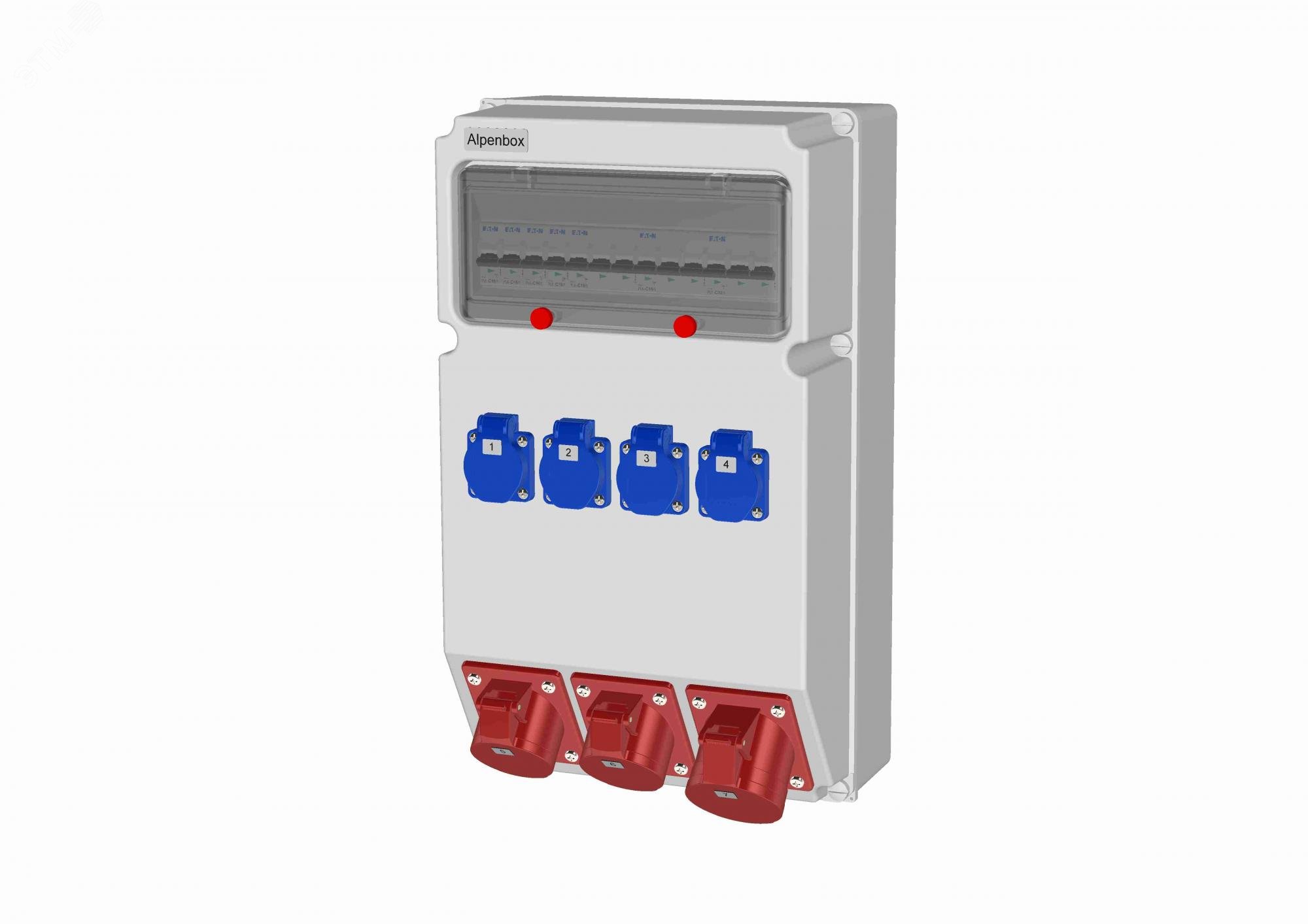 Устройство распределительное 00 настенное пластик IP44 63A корпус 297х504х177 серый