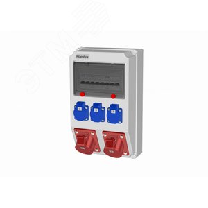 Устройство распределительное 00 3хSHUKO16А250В 2хСЕЕ16А5п с защитой, 222x369x130, настенное, пластик, IP44