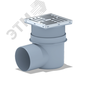 Трап горизонтальный выпуск 110 нержавеющая решетка 15х15см сухой затвор