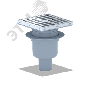 Трап вертикальный выпуск 50 металлическая решетка 15х15см регулируемый с сухим затвором