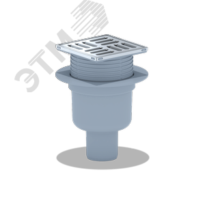 Трап вертикальный выпуск 50 металлическая решетка 10х10см регулируемый сухой затвор