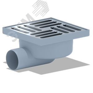 Трап горизонтальный выпуск 50 нержавеющая решетка 15х15см