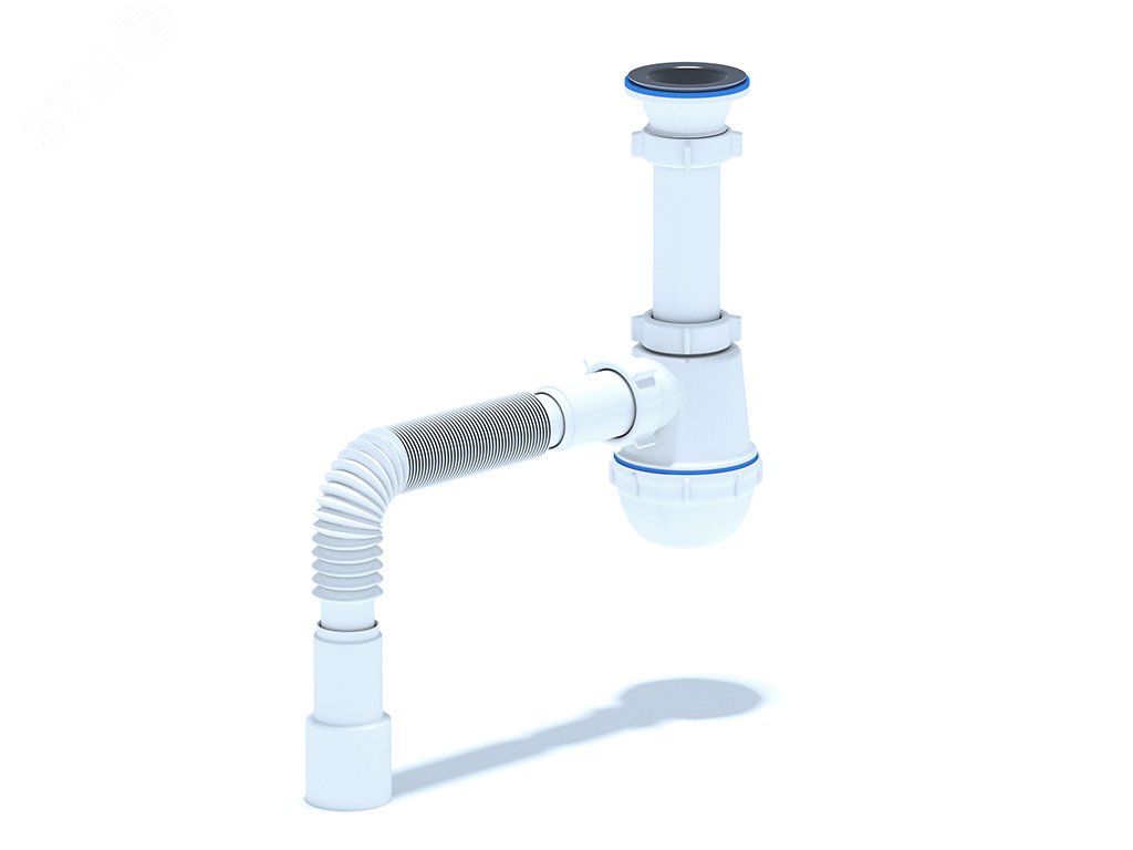 Сифон для мойки АНИ Грот 1 1/2' x 40 с гибкой трубой 40х40/50