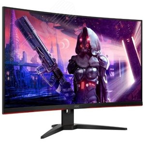 Монитор 31.6'' VA, 2560x1440, 1 мс, 3000:1, 250 КМ/м2, HDMI, DP, изогнутый