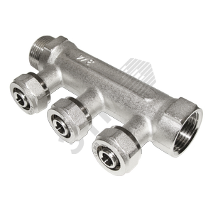 Коллектор для металлопластиковых труб с шаровыми кранами евроконус ВМ 3/4x3/4x16x2