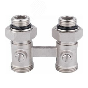 Узел нижнего подключения радиатора Н-образный прямой 1/2'н х 3/4' н евроконус