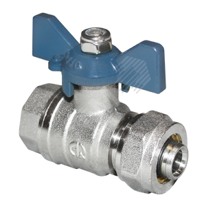 Кран шаровой для металлопластиковых труб В 1/2x20 бабочка