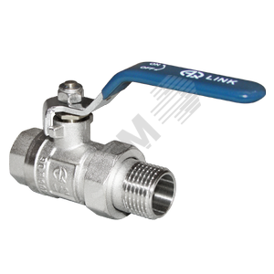 Кран шаровой со сгоном ВН 1/2 U ручка никелированный