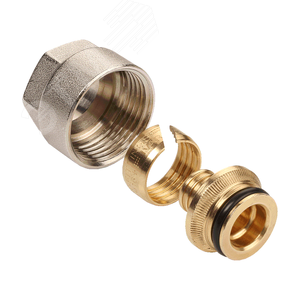 Соединитель коллекторный обжимной для полимерной PEX трубы 20 (2.0)х3/4'