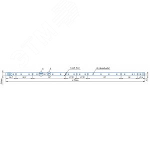 Модуль светодиодный LINE 470x11.6 AL1 2x9 Lumileds 2835 CRI80 5000K DL250