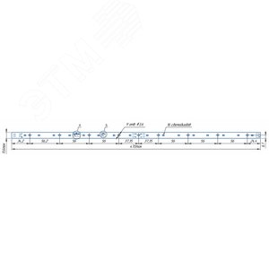 Модуль светодиодный LINE 470x11.6 AL1 2x8 Lumileds 2835 CRI80 5000K