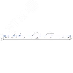 Модуль светодиодный LINE 470x11.6 AL1 2x6 Lumileds 2835 CRI80 3000K DL250